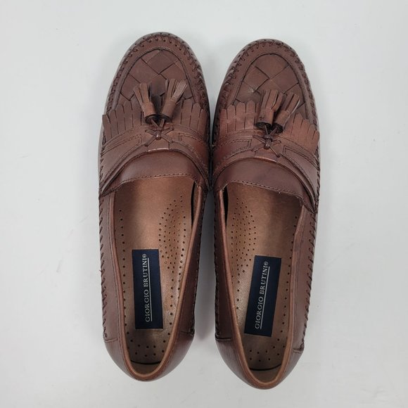 Giorgio Brutini Men\'s Brown Leather Loafers Slip On Shoes US Size 7.5M main image 4
